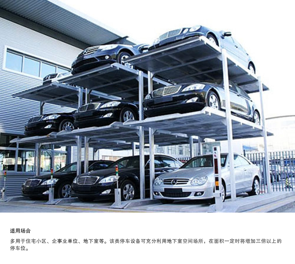 立體停車PJS3D2三層地坑簡易升降停車設備適用場合.jpg