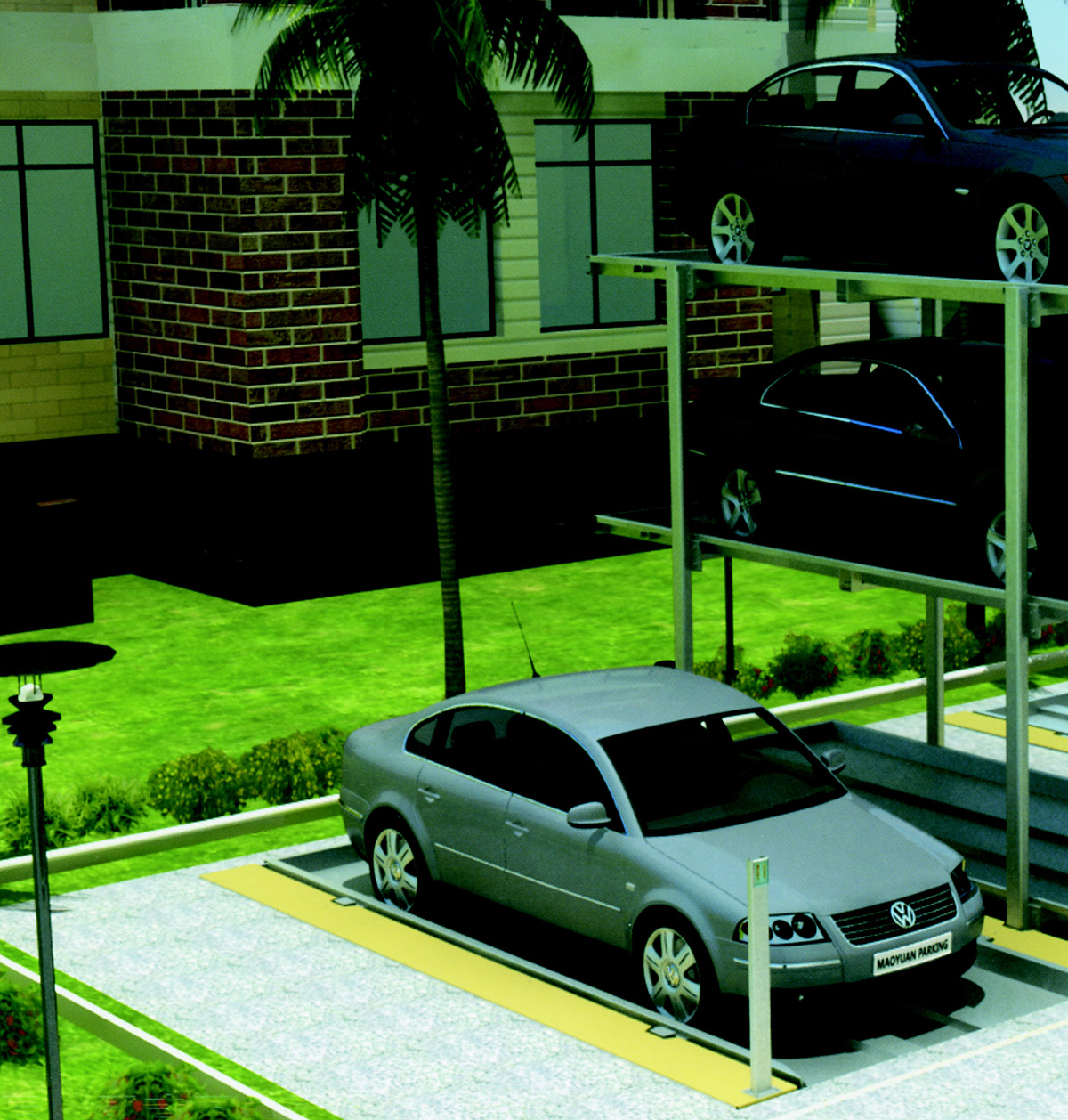 立體停車PJS2D1正一負一地坑簡易升降機械停車設備圖片展示.jpg