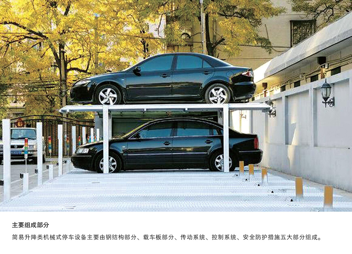 立體停車PJS2D1二層地坑簡易升降停車設備主要組成部分.jpg